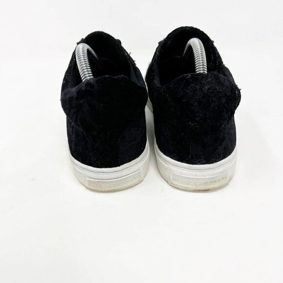 Rebecca Minkoff Womens Black Lace Up Bleecer Too Velvet Sneaker Shoes Size 10 M - Picture 5 of 8